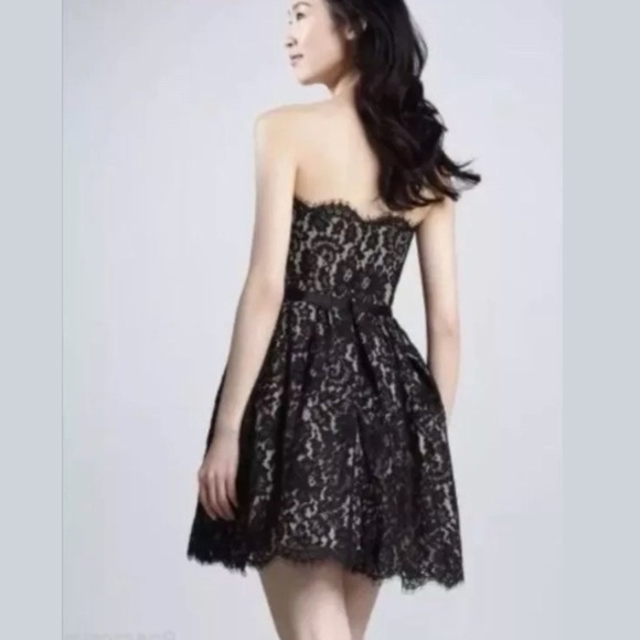 NWT Neiman Marcus Target Robert Rodriguez black lace strapless dress Sz 6 - Picture 5 of 11